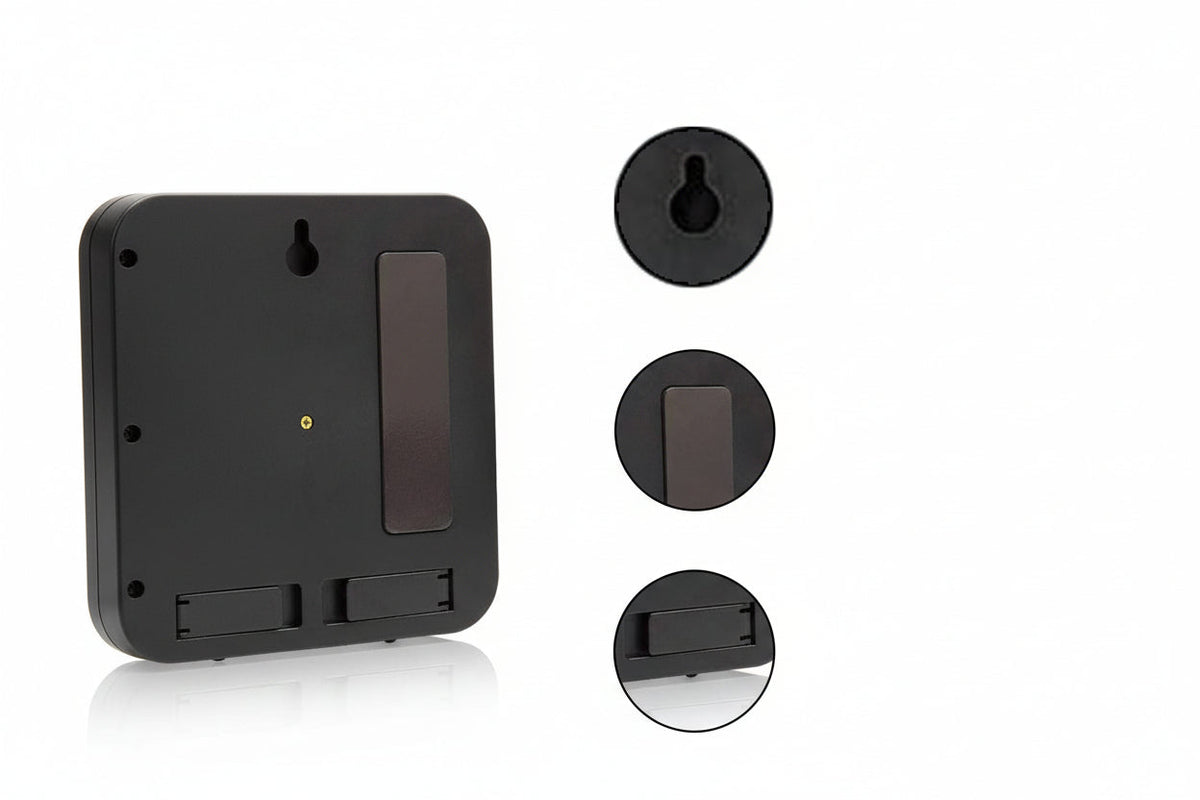 Leerklok 19 x 19 cm - Zwarte Timer voor Kinderen - Aftelklok voor Educatief Gebruik