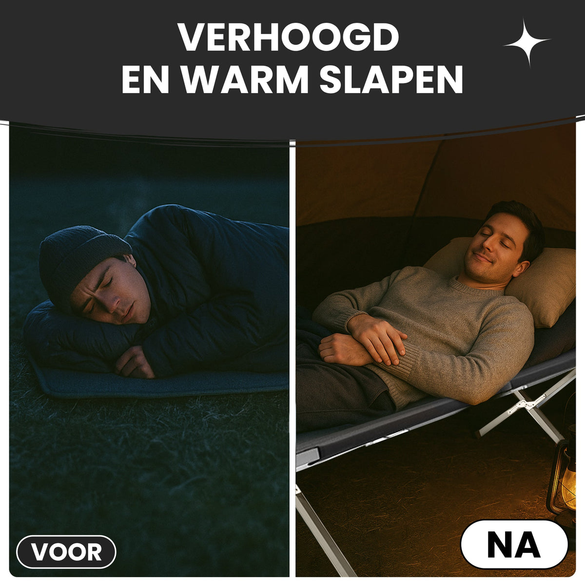 Outbee - Kampeerbed Zwart