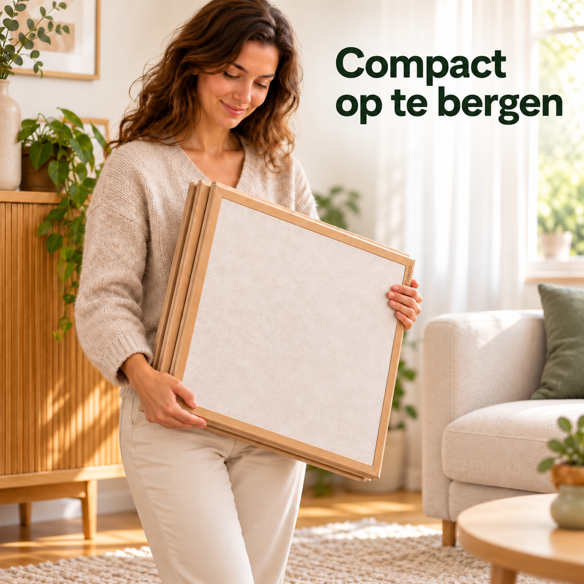 Opvouwbaar Puzzelbord voor 1000 Stukjes – Puzzelmat & Puzzelplaat 80 x 60 cm – Draagbaar Puzzelbord – Antislip Oppervlak – Beige
