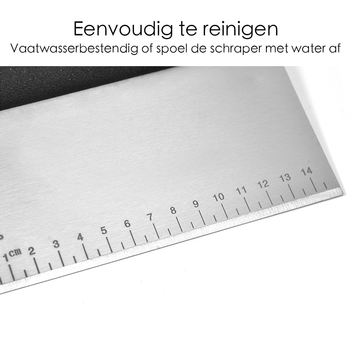 Deegschraper - RVS - Zwart/Zilver