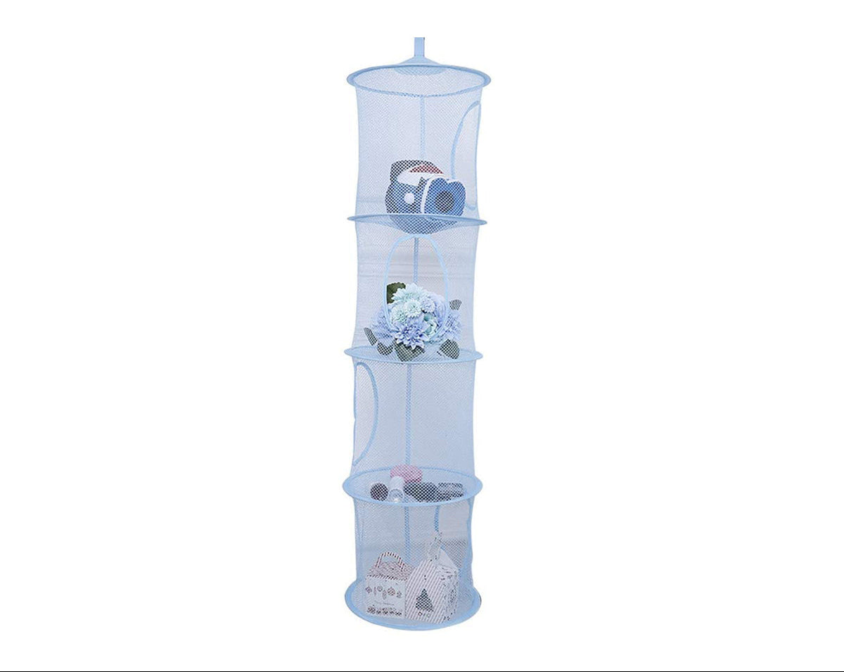 Hangende Opberger - Kinderkamer - Opvouwbaar - 4 Vakken - Blauw