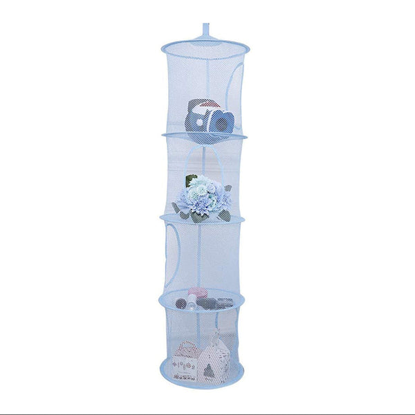 Hangende Opberger - Kinderkamer - Opvouwbaar - 4 Vakken - Blauw