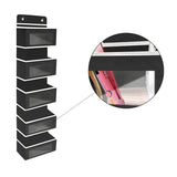 Opbergzak voor Deur - 5 Ruime Opbergvakken - 120 cm x 33 cm - Zwart - Deur organizer