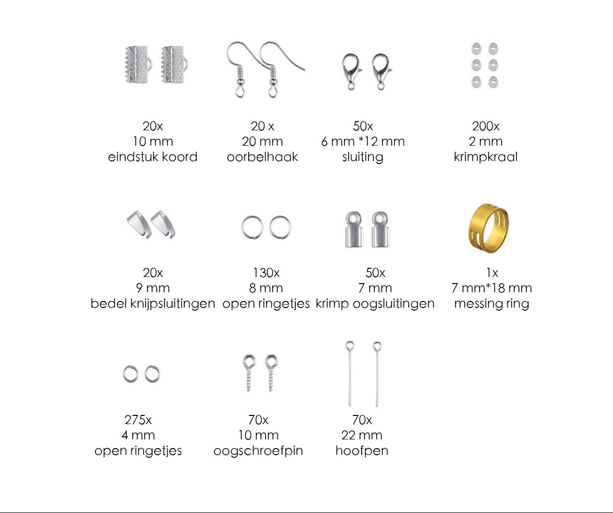 Sieraden Maken Starter Set - Zilver - DIY Zelf Sieraden - 850-delig