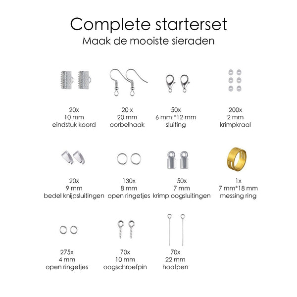 Sieraden Maken Starter Set - Zilver - DIY Zelf Sieraden - 850-delig