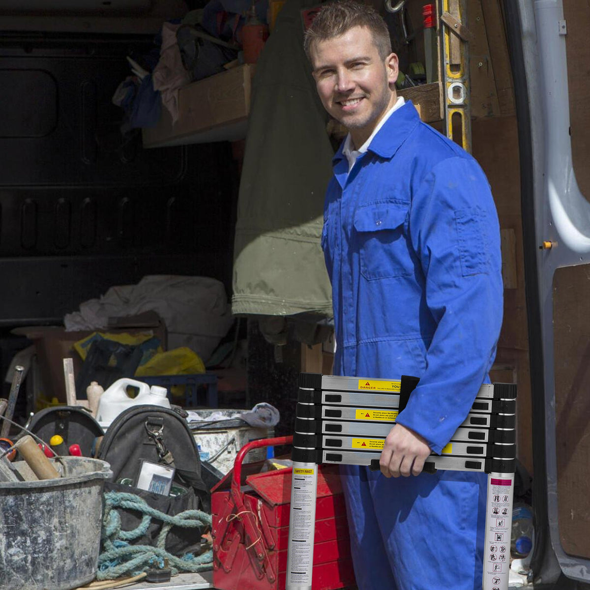 Telescopische ladder 2M Aluminium