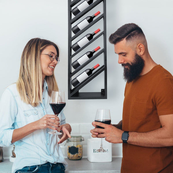 Wijnrek 6 Flessen Zwart