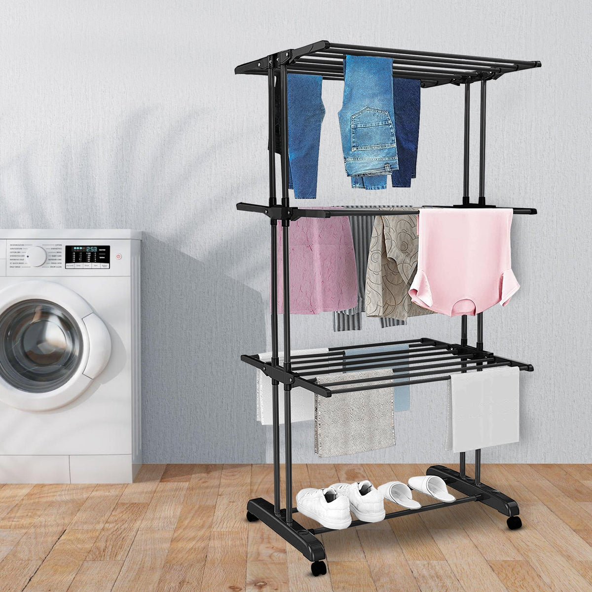 Droogtoren 3 Lagen Zwart