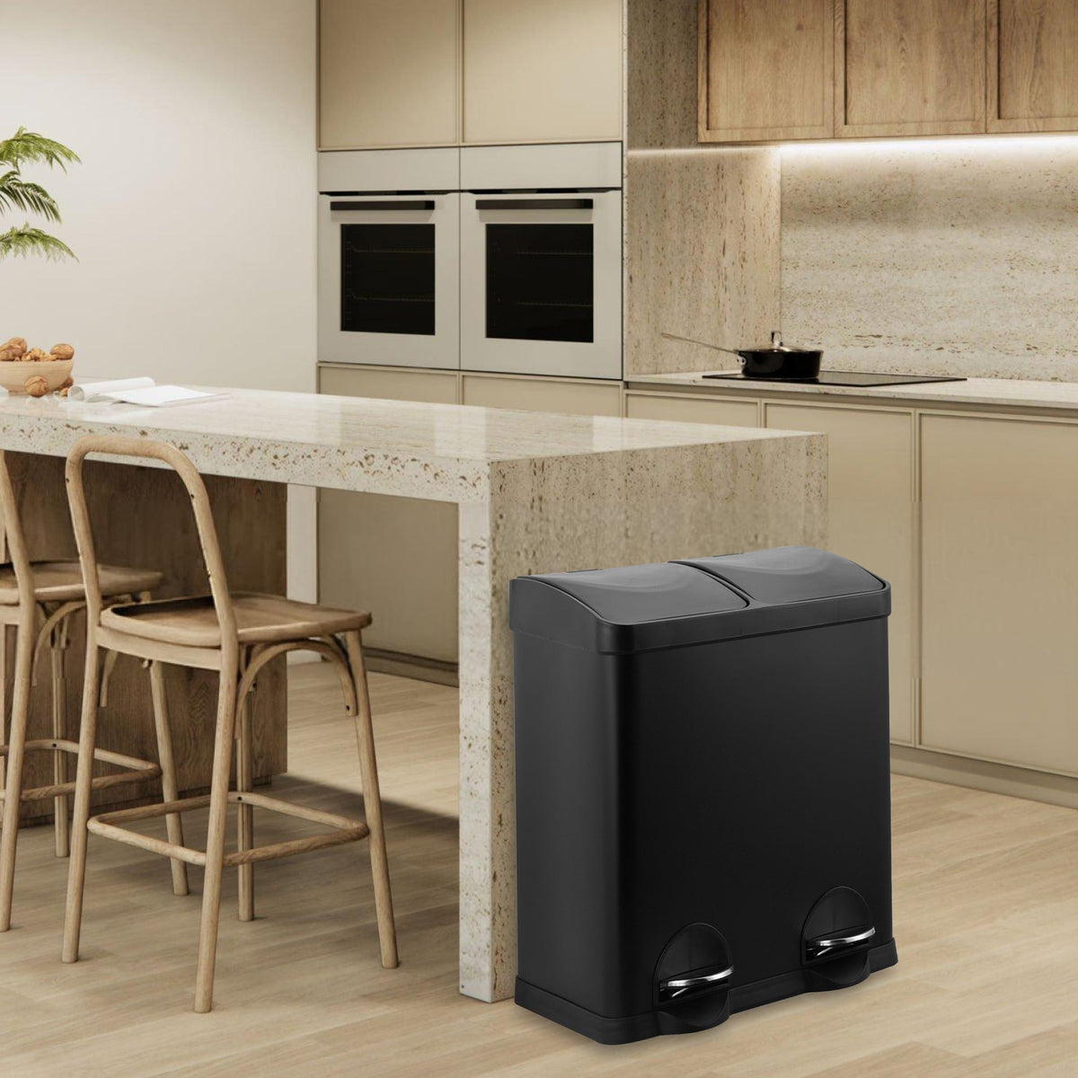 Prullenbak Met Pedaal 30L Zwart