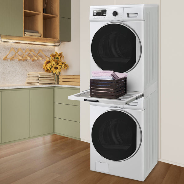 Wasmachine-droger Tussenstuk Wit