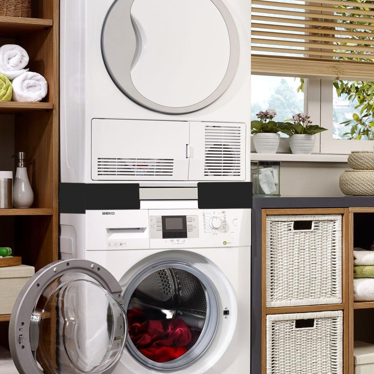 Wasmachine-droger tussenstuk