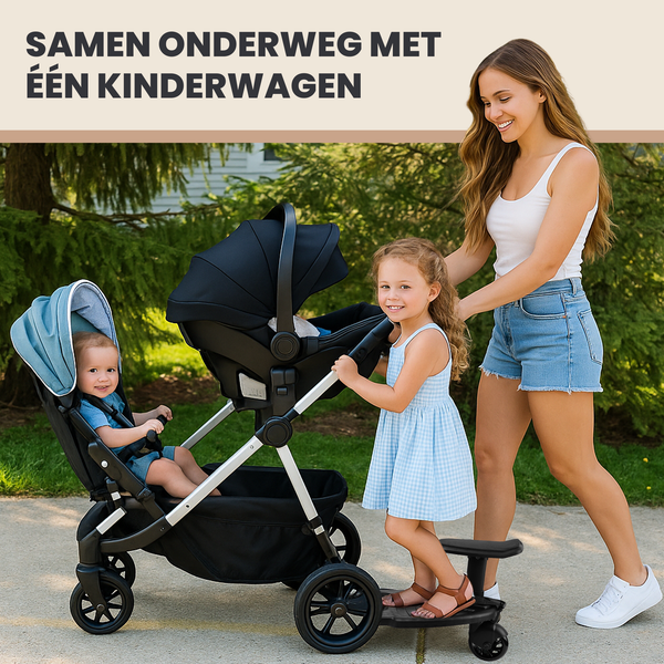 Oemmie Meerijdplankje met Zitje - Zwart