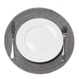 Placemat - 2 stuks - Placemat 38 cm - Grijs
