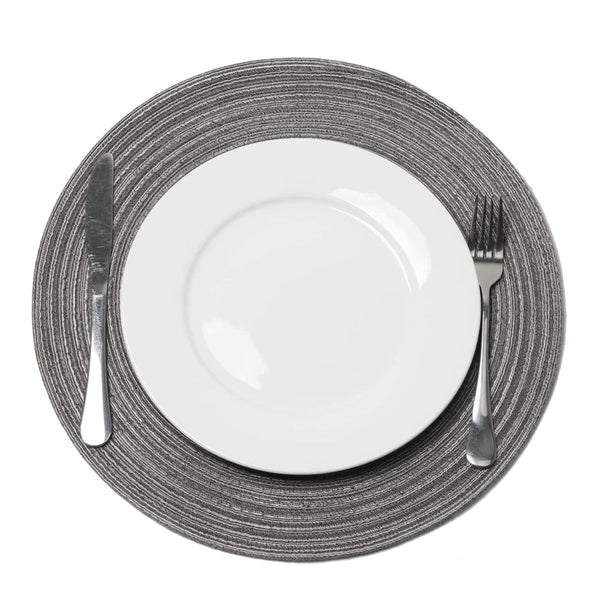 Placemat - 2 stuks - Placemat 38 cm - Grijs