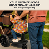 Oemmie Meerijdplankje met Zitje - Zwart