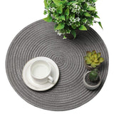 Placemat - 2 stuks - Placemat 38 cm - Grijs