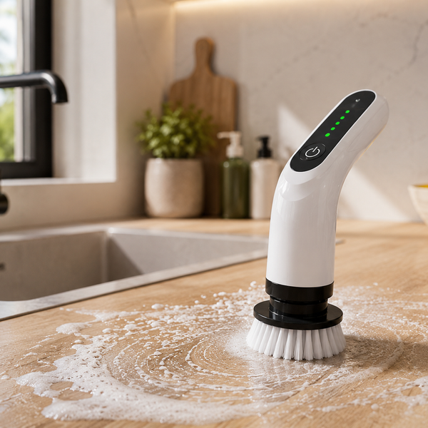 Elektrische Schoonmaakborstel Draadloos – 9-in-1 Power Scrubber met 8 Opzetborstels – Uitschuifbare Steel – Oplaadbare Badkamerreiniger – Voor Badkamer, Tegels, Keuken, Douche & Vloeren
