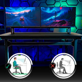 Bayt Gamebureau met Monitorstandaard - 105x55x75cm - Zwart