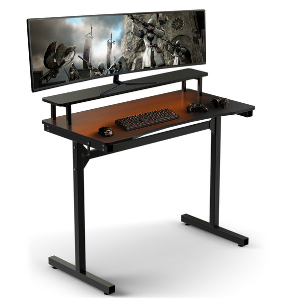 Bayt Gamebureau met Monitorstandaard - 105x55x75cm - Zwart