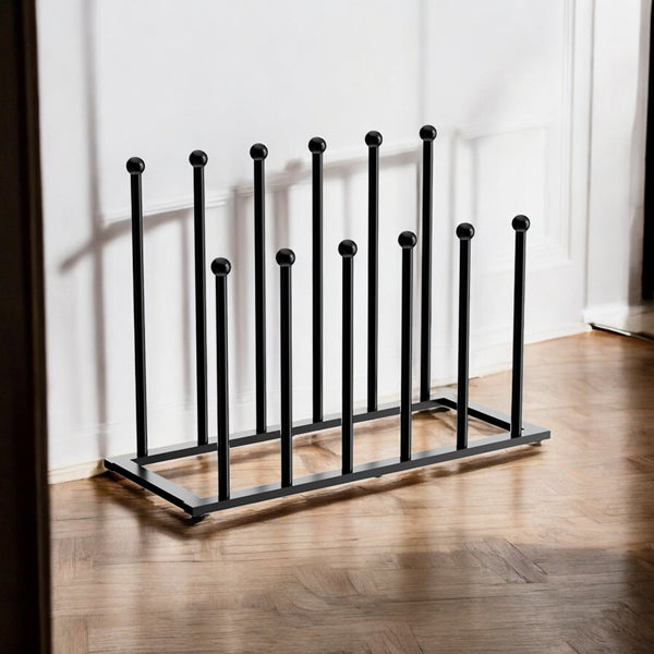 Laarzenrek - Zwart - 73 x 25 x 44,5 cm - Opbergen van 6 paar Laarzen of Schoenen - Laarzenrek voor Binnen en Buiten