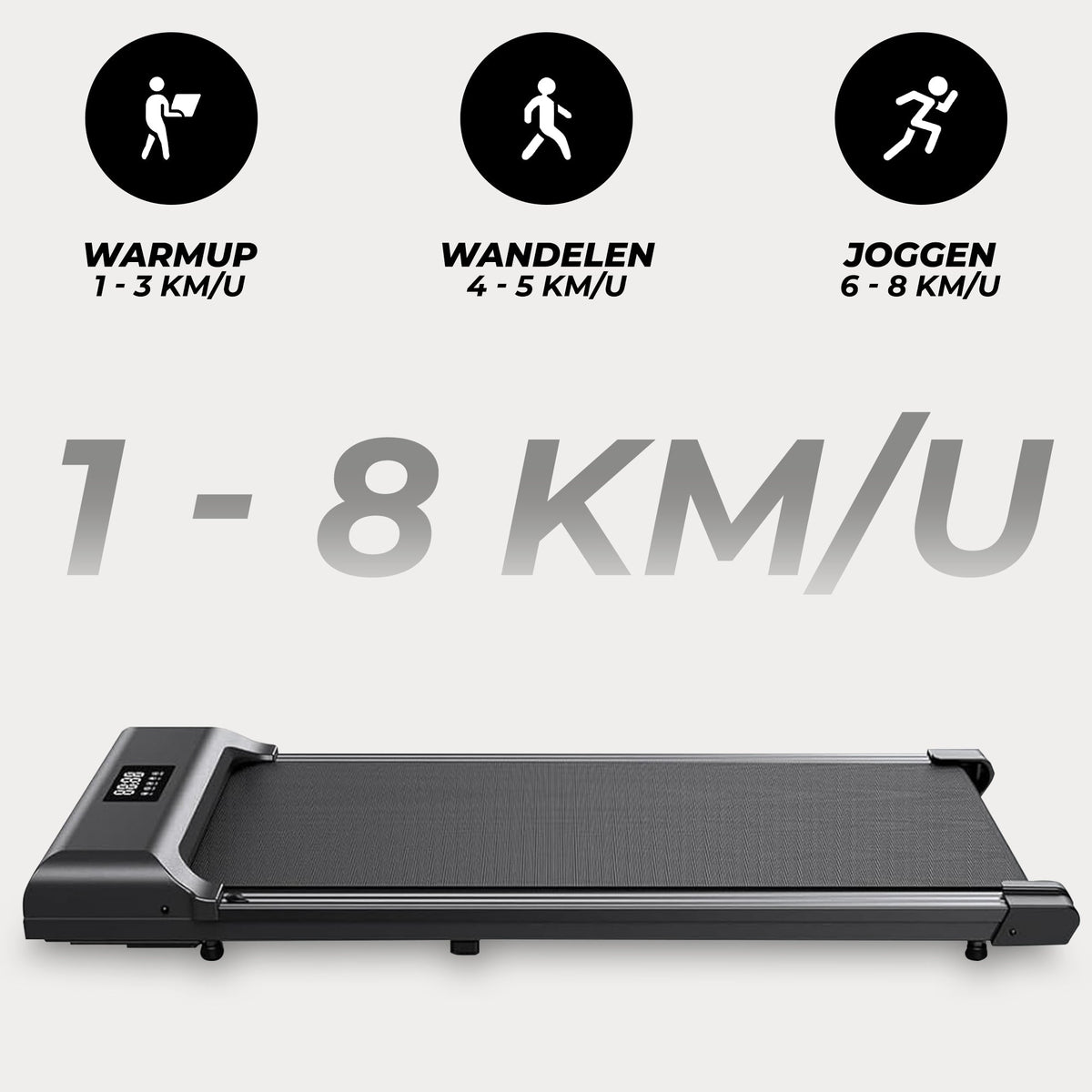 Loopband - Handmatige hellingshoek - Zwart Oranje