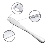 Zilverkleurige 3-delige Botermessen Set - Roestvrijstaal - Messenset voor de boter - 3 x 20,8 x 1,6 cm
