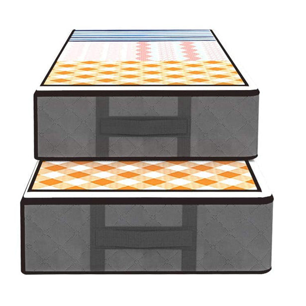 Bed Organizer - Ruime Opbergzakken - Grijs - 3 stuks - Onderbed tas