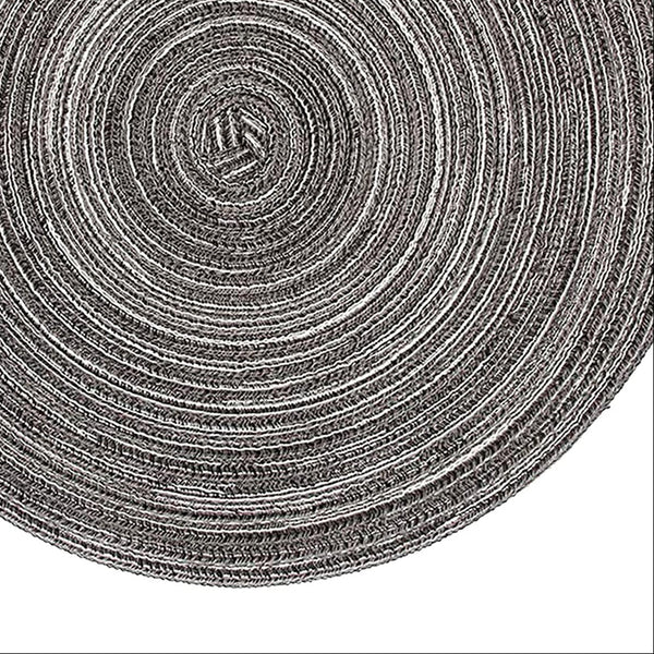 Placemat - 2 stuks - Placemat 38 cm - Grijs