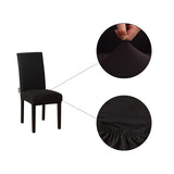 Stoelhoezen - Eetkamerstoel Hoes - 6 Stuks - Zwart - Bescherm stijlvol je stoelen