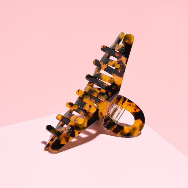 Claw Haar Clip Twist | Haarklem Klein voor dun/normaal haar | Haarspeld | Haarclip klein | Kleur: Donker Bruin