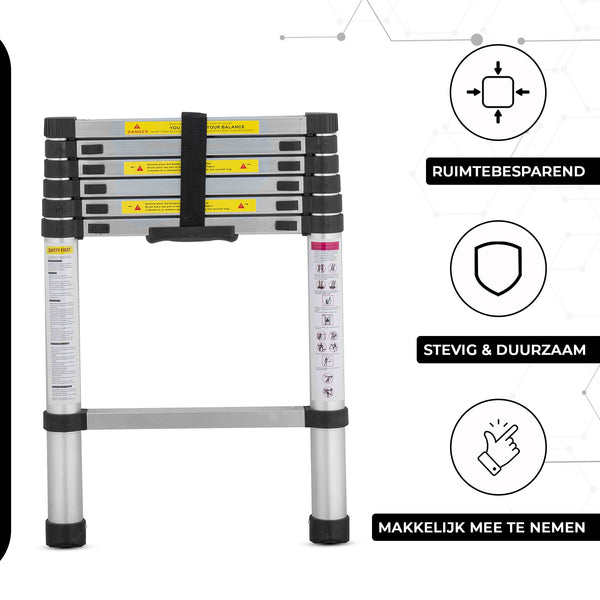 Telescopische ladder 2M Aluminium