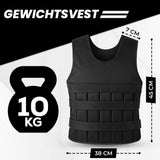 Fitby Gewichtsvest 10KG Zwart