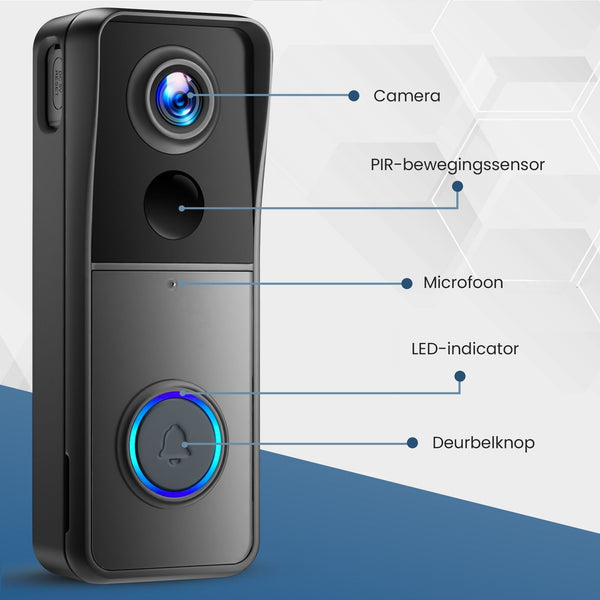 Powell Deurbel met Camera - Zwart
