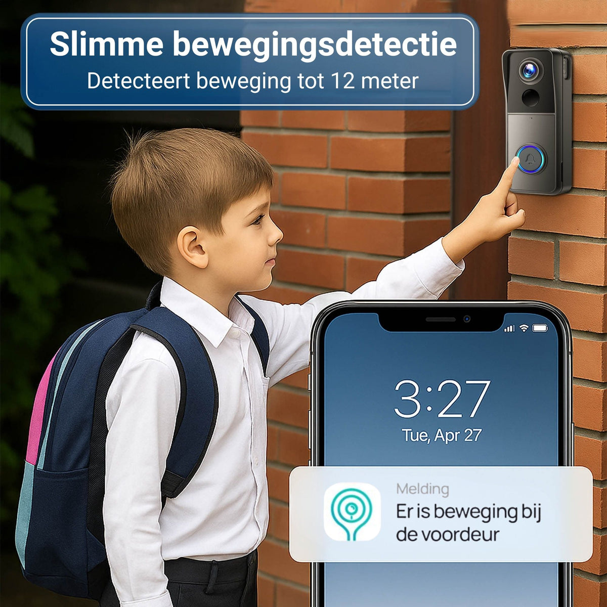 Powell Deurbel met Camera - Zwart