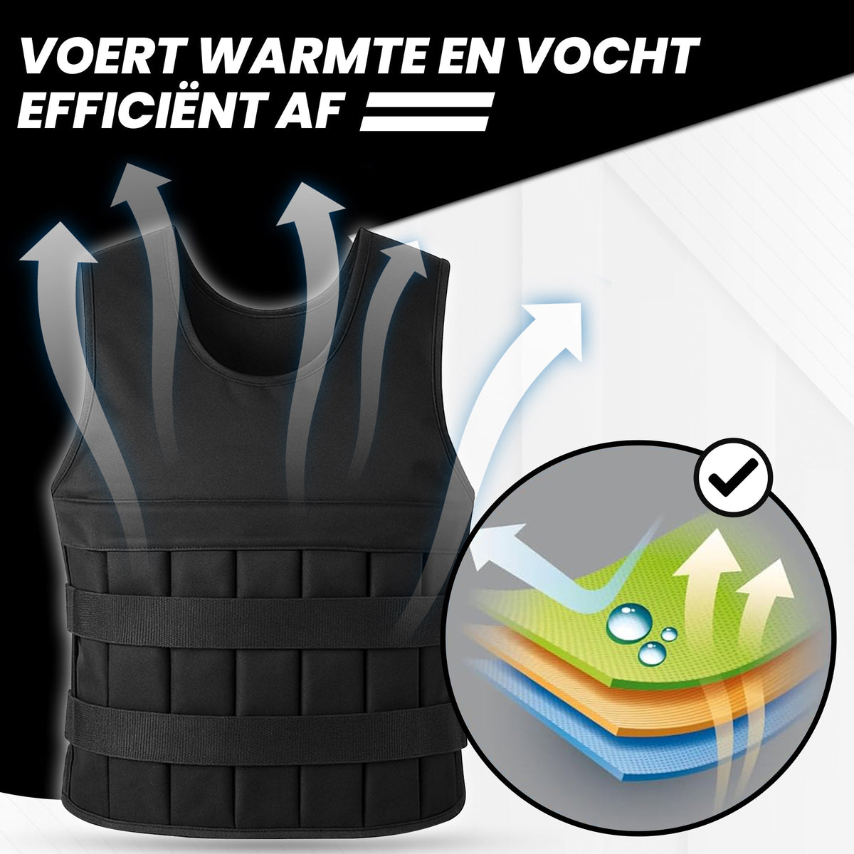 Fitby Gewichtsvest 10KG Zwart