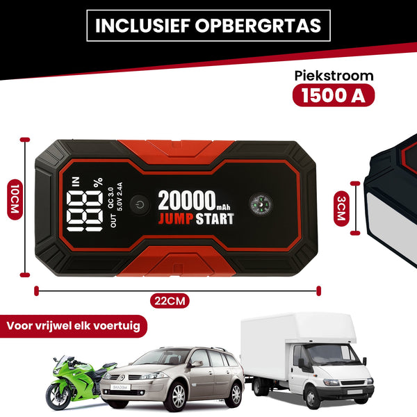 Travli Jumpstarter Zwart-Rood