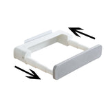 Badkamerrek Uitschuifbaar - Zelfklevend - 25 x 20 x 5 cm - Wit - Grijs - Handdoekrekje