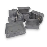 Packing Cubes - Grijs - 9-delige set - Packing Cubes Compression - Optimale Koffer Indeling