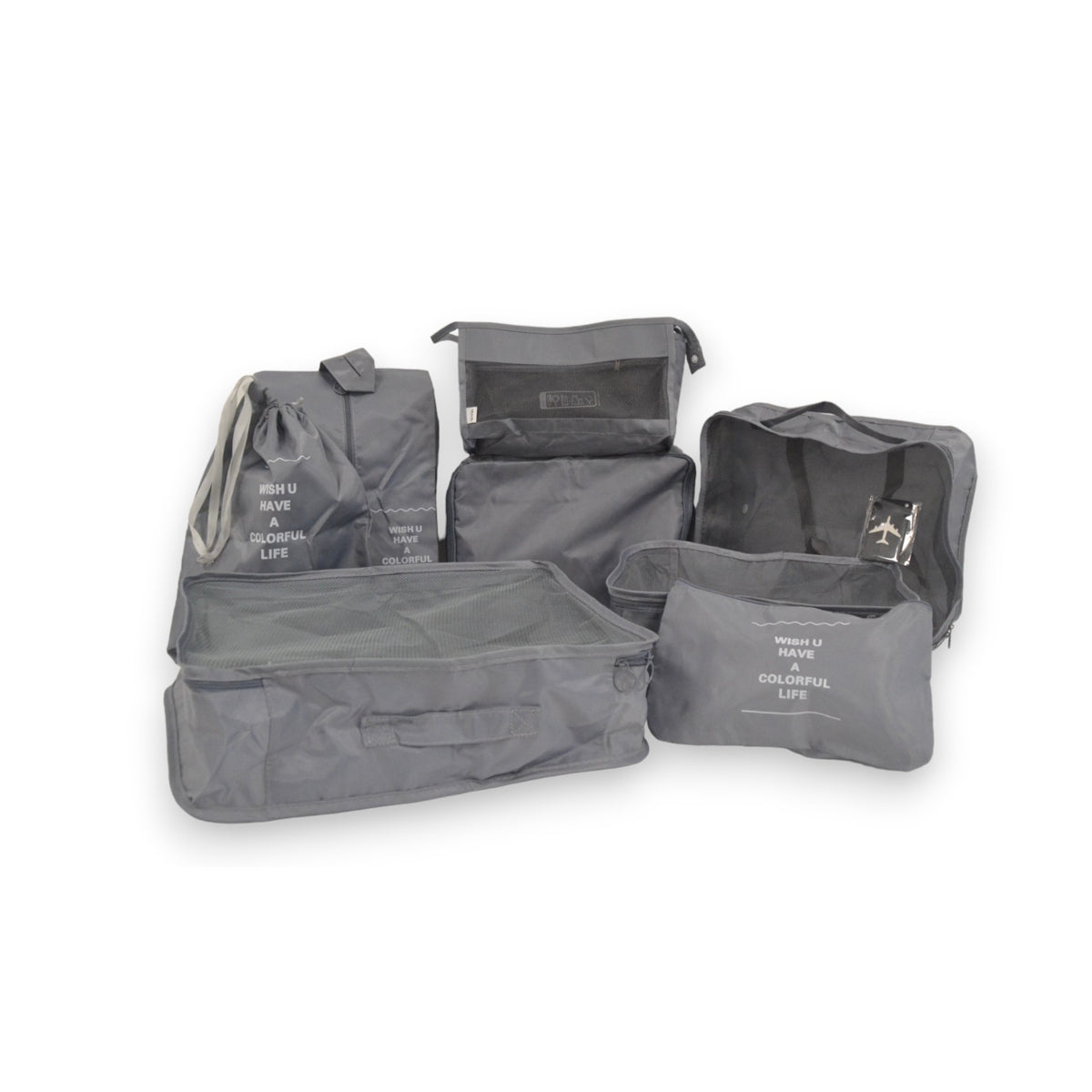 Packing Cubes - Grijs - 9-delige set - Packing Cubes Compression - Optimale Koffer Indeling