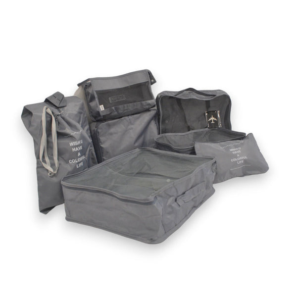 Packing Cubes - Grijs - 9-delige set - Packing Cubes Compression - Optimale Koffer Indeling