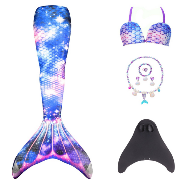 Lunar Zeemeerminstaart met bikini top en Accessoires met MONOVIN