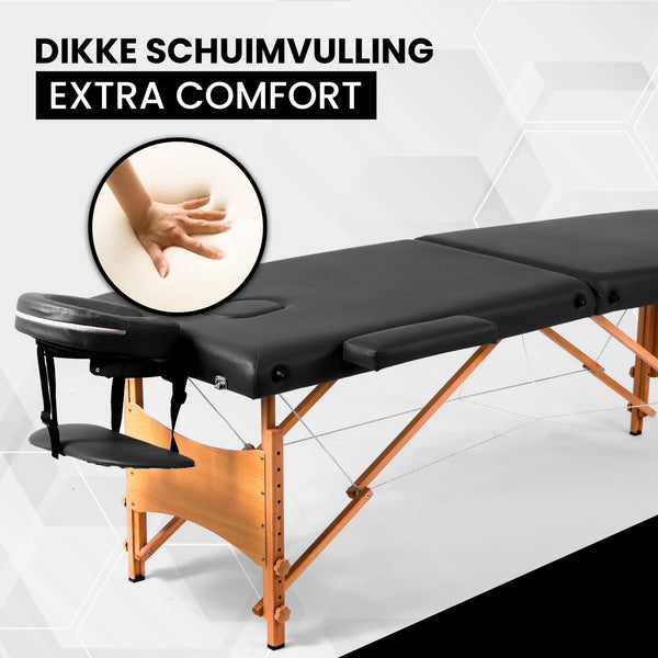 Massagetafel 185x60 Zwart