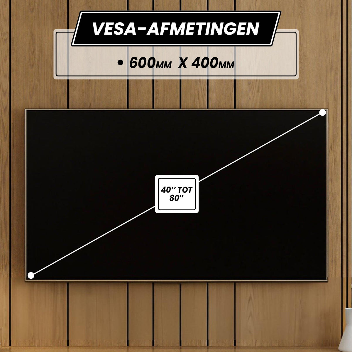 Bayt TV Muurbeugel KM004- Geschikt voor 40-80 inch