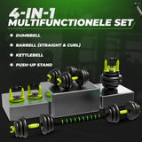 Dumbell Set 40 KG Zwart-Groen
