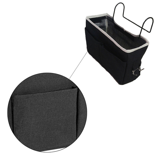 Bedside Pocket - Bed Opbergzak - Katoen - Zwart