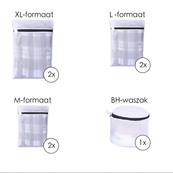 Waszakken - Wasnetten - Packing Cubes - 7 stuks