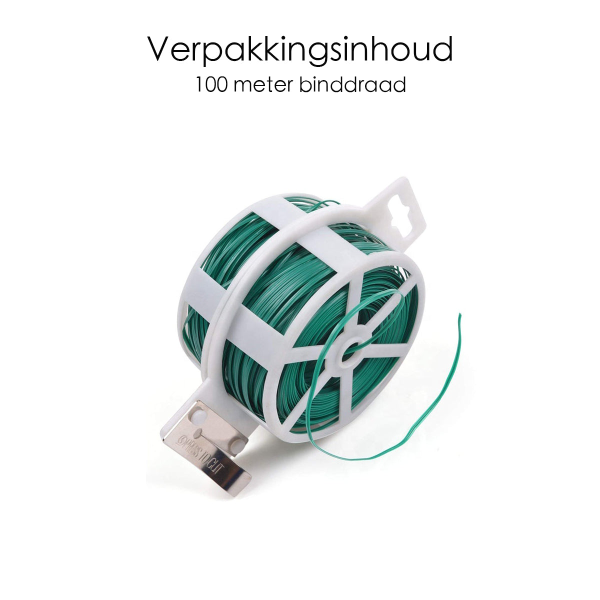 Binddraad Groen - 100 Meter - IJzerdraad Geplastificeerd - Spandraad
