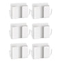 Afstandsbediening Houder - 6 Stuks - Wit - AB Houder- Houder voor Afstandsbediening voor aan de Muur - Remote Controll Holder