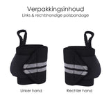 Fitness - Crossfit Polsband - Polsbandage Wrist Support Wraps - Pols Bandage Band - Set Van 2 Stuks - Zwart-Grijs