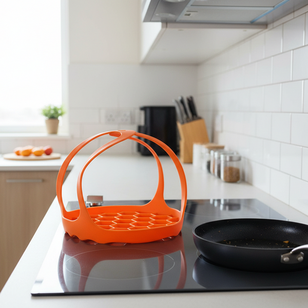 Pannenhouder - Diameter 20 cm - Lichtgewicht - Siliconen - Oranje